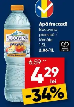 PROFI Apă fructată Bucovina piersicǎ/ lămâie Ofertă