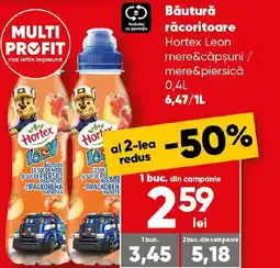 PROFI Băutură răcoritoare Hortex Leon mere&căpşuni / mere&piersică Ofertă