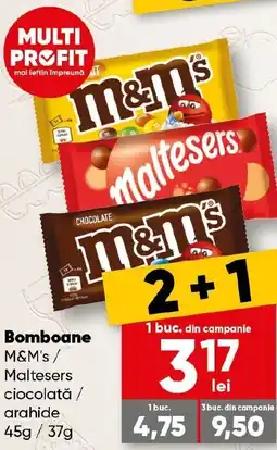 PROFI Bomboane M&M's / Maltesers ciocolată / arahide Ofertă