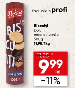 PROFI Biscuiţi Dolcini cacao/vanilie Ofertă