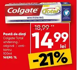 PROFI Pastă de dinți Colgate Total whitening / original/anti- tartru Ofertă
