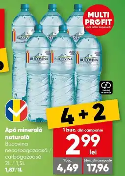 PROFI Apă minerală naturală Bucovina Ofertă