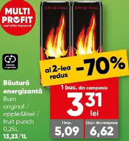 PROFI Băutură energizantă Burn original / apple&kiwi / fruit punch Ofertă