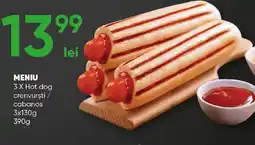 PROFI Meniu 3 x hot dog crenvursti / cabanos Ofertă
