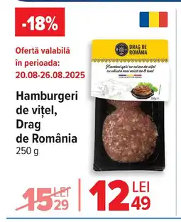 Carrefour Hamburgeri de vițel, Drag de România Ofertă