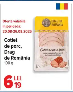 Carrefour Cotlet de porc, Drag de România Ofertă