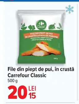 Carrefour File din piept de pui, în crustă Carrefour Classic Ofertă