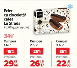 Carrefour Ecler cu ciocolată/ cafea La Strada Ofertă