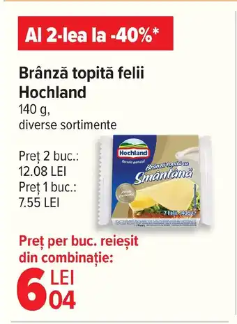 Carrefour Brânză topită felii Hochland Ofertă