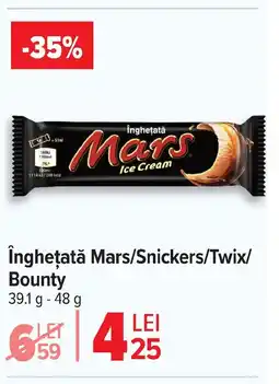 Carrefour Îngheţată Mars/Snickers/Twix/ Bounty Ofertă