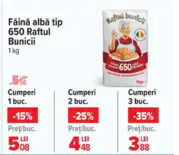 Carrefour Făină albă tip 650 Raftul Bunicii Ofertă