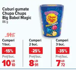 Carrefour Cuburi gumate Chupa Chups Big Babol Magic Ofertă