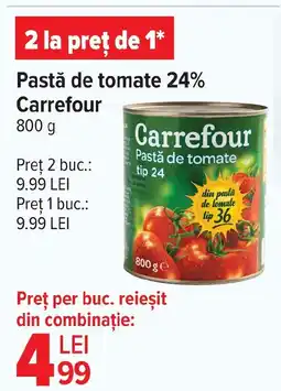 Carrefour Pastă de tomate 24% Carrefour Ofertă