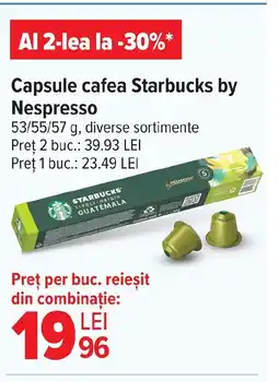 Carrefour Capsule cafea Starbucks by Nespresso Ofertă