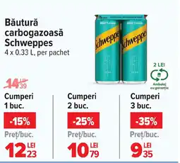 Carrefour Băutură carbogazoasă Schweppes Ofertă