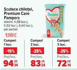 Carrefour Scutece chiloţel, Premium Care Pampers Ofertă