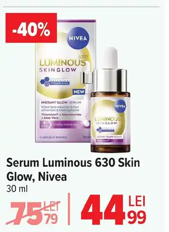 Carrefour Serum Luminous 630 Skin Glow, Nivea Ofertă