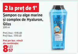Carrefour Șampon cu alge marine şi complex de Hyaluron, Gliss Ofertă