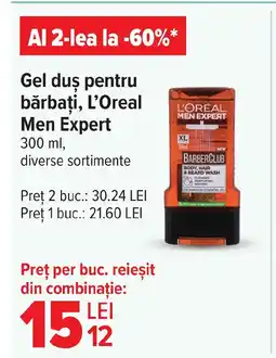 Carrefour Gel duş pentru bărbați, L'Oreal Men Expert Ofertă