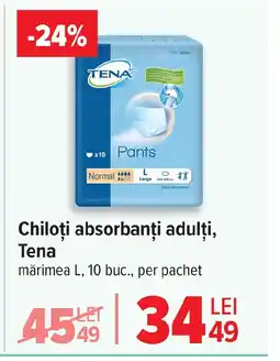 Carrefour Chiloţi absorbanţi adulți, Tena Ofertă
