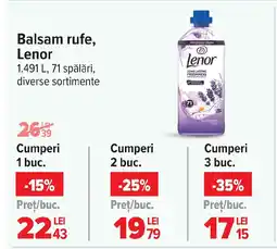 Carrefour Balsam rufe, Lenor Ofertă