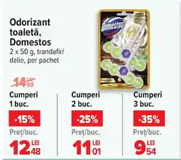 Carrefour Odorizant toaletă, Domestos Ofertă