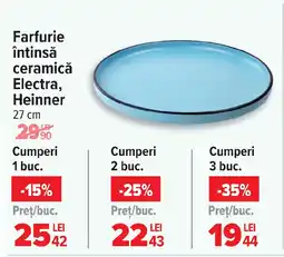 Carrefour Farfurie întinsă ceramică Electra, Heinner Ofertă