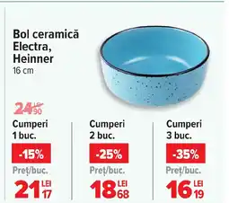 Carrefour Bol ceramică Electra, Heinner Ofertă