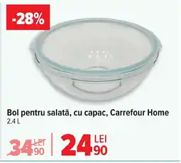 Carrefour Bol pentru salată, cu capac, Carrefour Home Ofertă