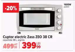 Carrefour Cuptor electric Zass ZEO 38 CR Ofertă