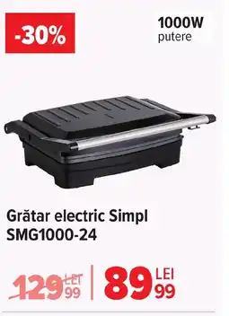 Carrefour Grătar electric Simpl SMG1000-24 Ofertă