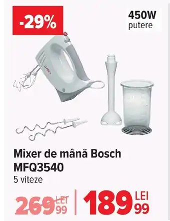 Carrefour Mixer de mână Bosch MFQ3540 Ofertă