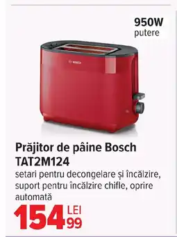 Carrefour Prăjitor de pâine Bosch TAT2M124 Ofertă
