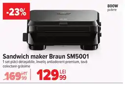 Carrefour Sandwich maker Braun SM5001 Ofertă