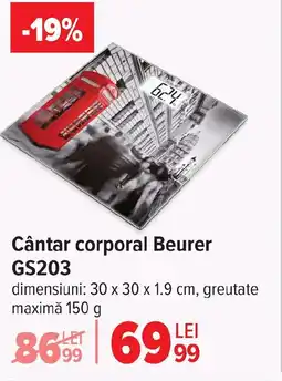 Carrefour Cântar corporal Beurer GS203 Ofertă