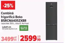 Carrefour Combinǎ frigorifică Beko B5RCNA405ZXBR Ofertă
