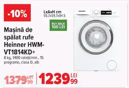Carrefour Maşină de spălat rufe Heinner HWM- VT1814KD+ Ofertă