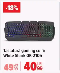 Carrefour Tastatură gaming cu fir White Shark GK-2105 Ofertă