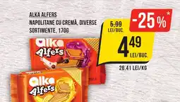 Mega Image ALKA Alfers Napolitane cu cremă Ofertă