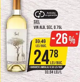 Mega Image SIEL Vin alb, sec Ofertă