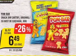 Mega Image POM-BAR Snack din cartofi, original/ cu gust de cascaval Ofertă