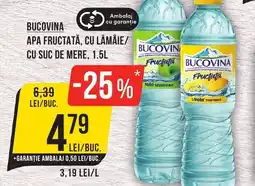 Mega Image BUCOVINA Apa fructată, cu lămâie/ cu suc de mere Ofertă