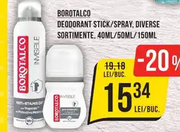 Mega Image BOROTALCO Deodorant stick/spray Ofertă