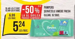 Mega Image PAMPERS Șervețele umede fresh clean Ofertă