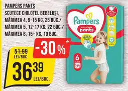 Mega Image PAMPERS Pants scutece chilotel bebeluși Ofertă