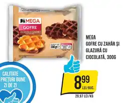 Mega Image MEGA Gofre cu zahăr şi glazură cu ciocolată Ofertă
