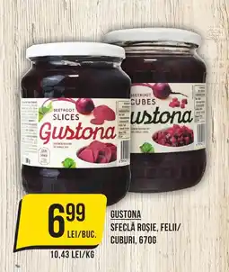 Mega Image GUSTONA Sfeclă roșie, felii/ cuburi Ofertă