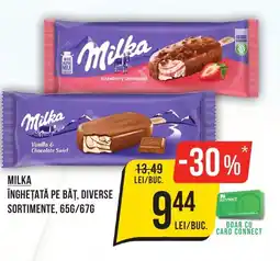 Mega Image MILKA Înghețată pe băţ Ofertă