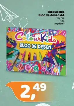 La Doi Pasi COLOUR KIDS Bloc de desen A4 Ofertă