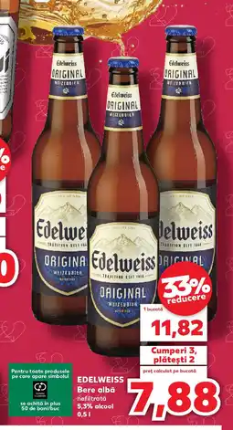 Kaufland EDELWEISS Bere albă Ofertă